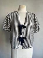 zara blouse beige donkerblauw maat s, Verzenden, Zo goed als nieuw, Maat 36 (S), Zara