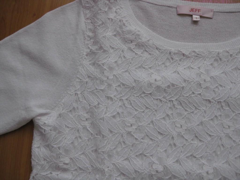 Top Jeff maat XS, Kleding | Dames, Ophalen, Wit, Zo goed als nieuw, Korte mouw