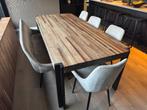 Linteloo tafel met KARE Design stoelen en bankje, Ophalen, Zo goed als nieuw, Hout, Vijf, Zes of meer stoelen