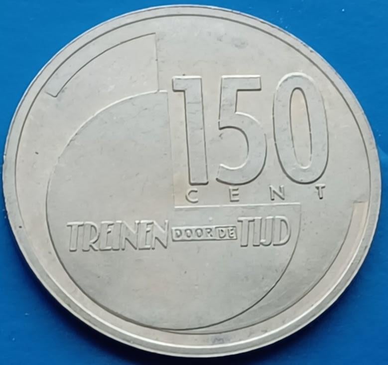 Penning 150 Cent Treinen door de tijd - 1989, Postzegels en Munten, Verzenden, Overige materialen, Nederland