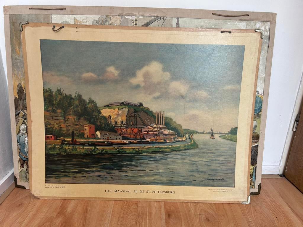 Schoolplaat het maasdal bij de st. Pietersberg, Ophalen, Stad- en Dorpsgezichten