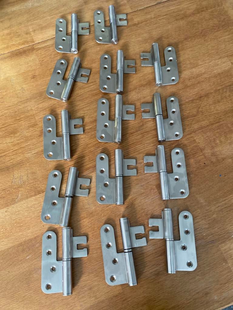 Metalen Deurbeslag Scharnieren - Nieuwstaat paulel argenta, Minder dan 80 cm, Overige typen, Minder dan 200 cm, Ophalen of Verzenden