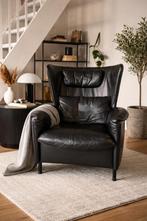 De Sede DS23 fauteuil - zwart leer, Ophalen, Zo goed als nieuw, 50 tot 75 cm, Leer