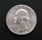 USA Washington quarter dollar 1964, Postzegels en Munten, Munten | Amerika, Ophalen of Verzenden, Noord-Amerika, Losse munt, Zilver