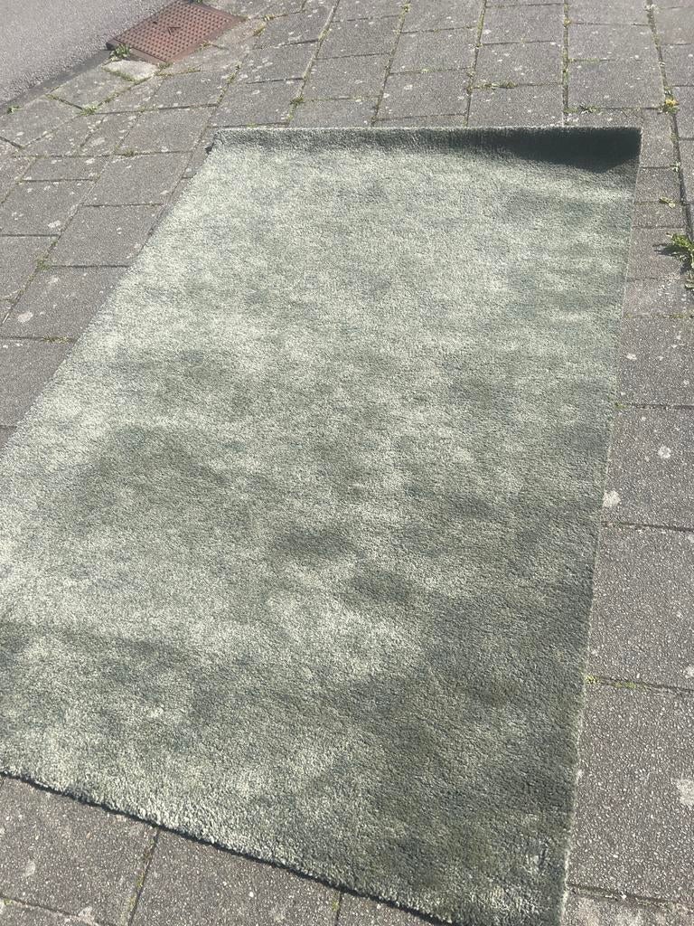 IKEA Stoense vloerkleed, groen, 133x195 cm, Huis en Inrichting, Ophalen, 100 tot 150 cm, Zo goed als nieuw, 150 tot 200 cm