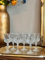 6 wijnglazen Cristal d’arques, Antiek en Kunst, Antiek | Glas en Kristal, Ophalen of Verzenden
