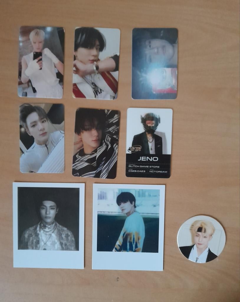 Nct Jeno photocards / fotokaarten, Verzamelen, Muziek, Artiesten en Beroemdheden, Ophalen of Verzenden, Zo goed als nieuw, Foto of Kaart