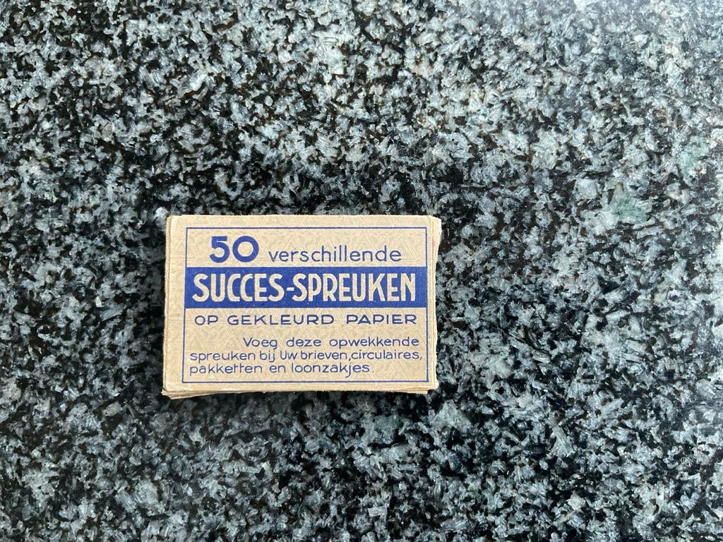 Leuk oud boekje met successpreuken, Diversen, Wenskaarten, Ophalen of Verzenden