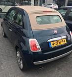 Fiat 500C Lounge 0.9 TwinAir 80pk 2014 Blauw, 40 €/maand, Euro 6, Cabriolet, Leder en Stof
