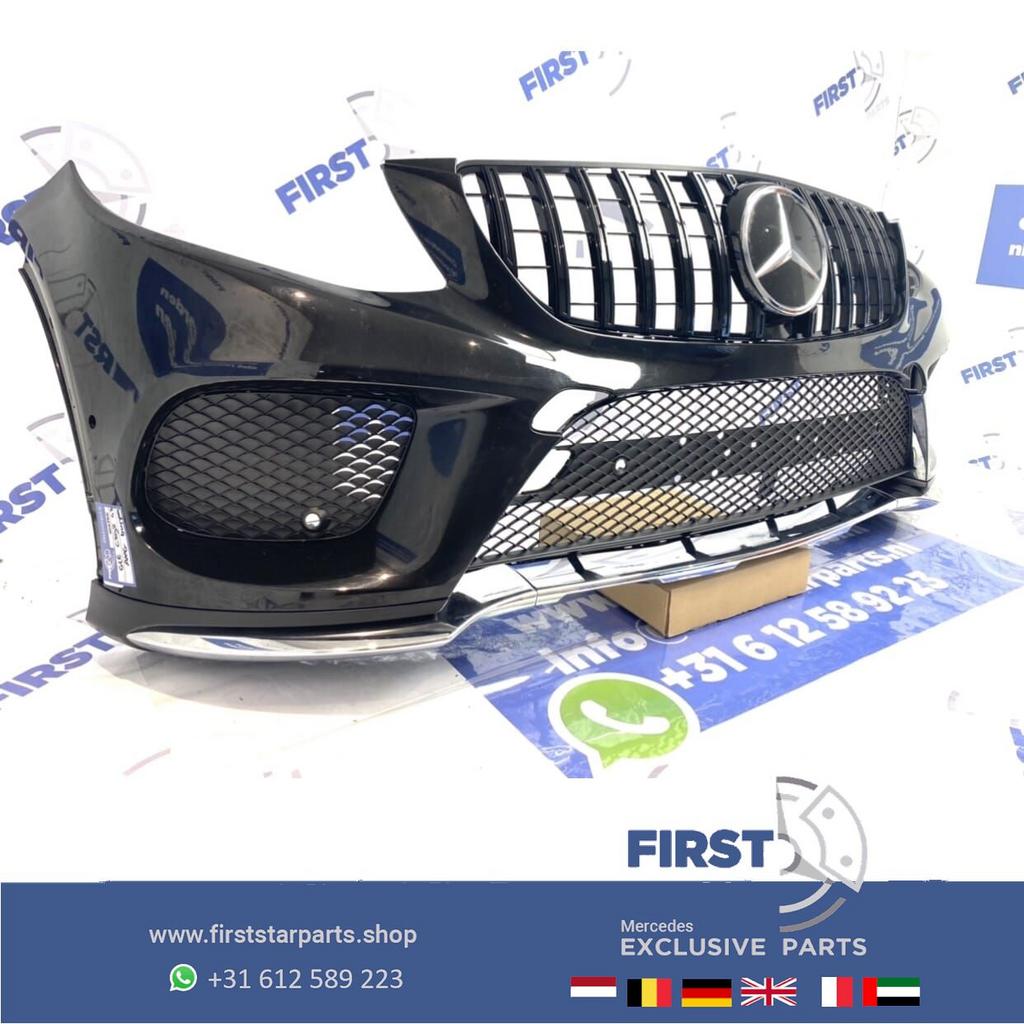 C292 GLE AMG COUPÉ VOORBUMPER COMPLEET ZWART Mercedes 2015-2, Gebruikt, -, Voor, Ophalen of Verzenden