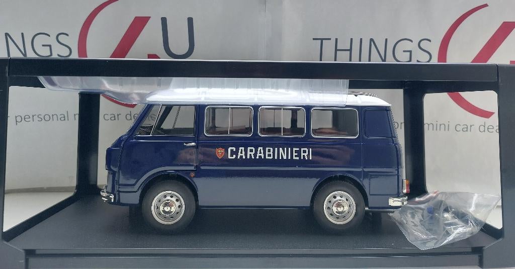 Mitica 1:18 Alfa Romeo F-12 Minibus Carbinieri 1970 blauw, Ophalen of Verzenden, Nieuw, Auto, Overige merken
