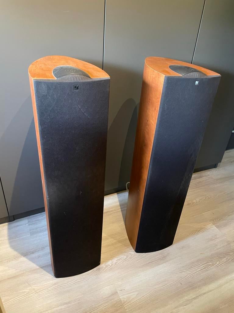 KEF Q Series vloerstaande speakers met denon versterker, Audio, Tv en Foto, Luidsprekers, Gebruikt, 120 watt of meer, Front, Rear of Stereo speakers