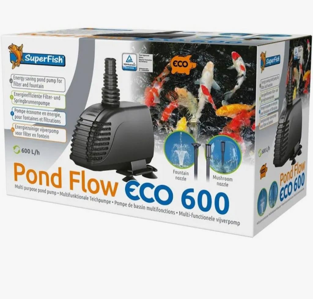 SuperFish Pond Flow ECO 600 vijverpomp met fontein, Ophalen, Zo goed als nieuw