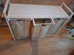 Wasmand meubel met 3 vakken - Wit, Ophalen, Gebruikt