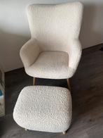 Fauteuil/stoel  off-white teddy, 75 tot 100 cm, Ophalen of Verzenden, Zo goed als nieuw, 50 tot 75 cm