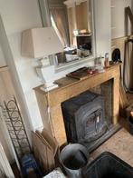 Antieke marmeren schouw met houtkachel, Ophalen