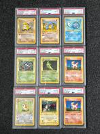 Pokémon 9x PSA 10 1st edition Base set kaarten, Ophalen of Verzenden, Zo goed als nieuw, Meerdere kaarten, Foil