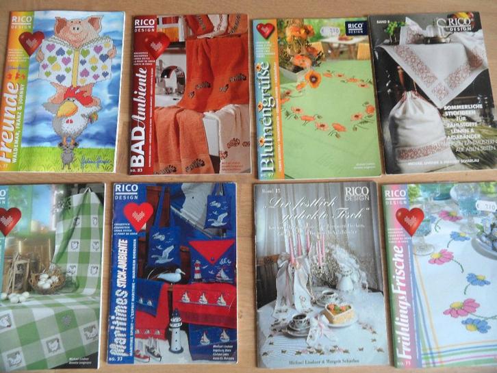 8 x Rico boekjes kruissteek zie foto's, Hobby en Vrije tijd, Borduren en Borduurmachines, Nieuw, Overige typen, Handborduren, Ophalen of Verzenden
