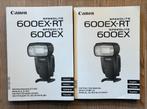 Handleidingen Canon Speedlite 600EX-RT / 600EX (2 stuks), Ophalen of Verzenden, Zo goed als nieuw, Fotografen