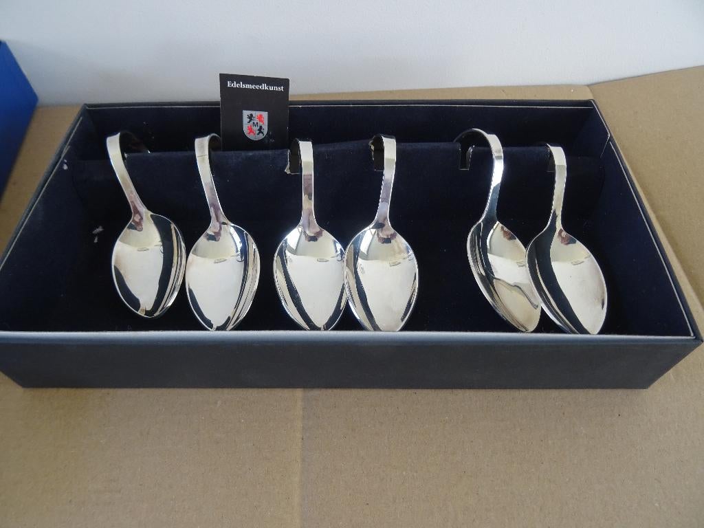 Schoonhoven Edelsmeedkunst verzilverde amuse lepels nieuw, Ophalen of Verzenden, Nieuw, Overige materialen, Los bestek