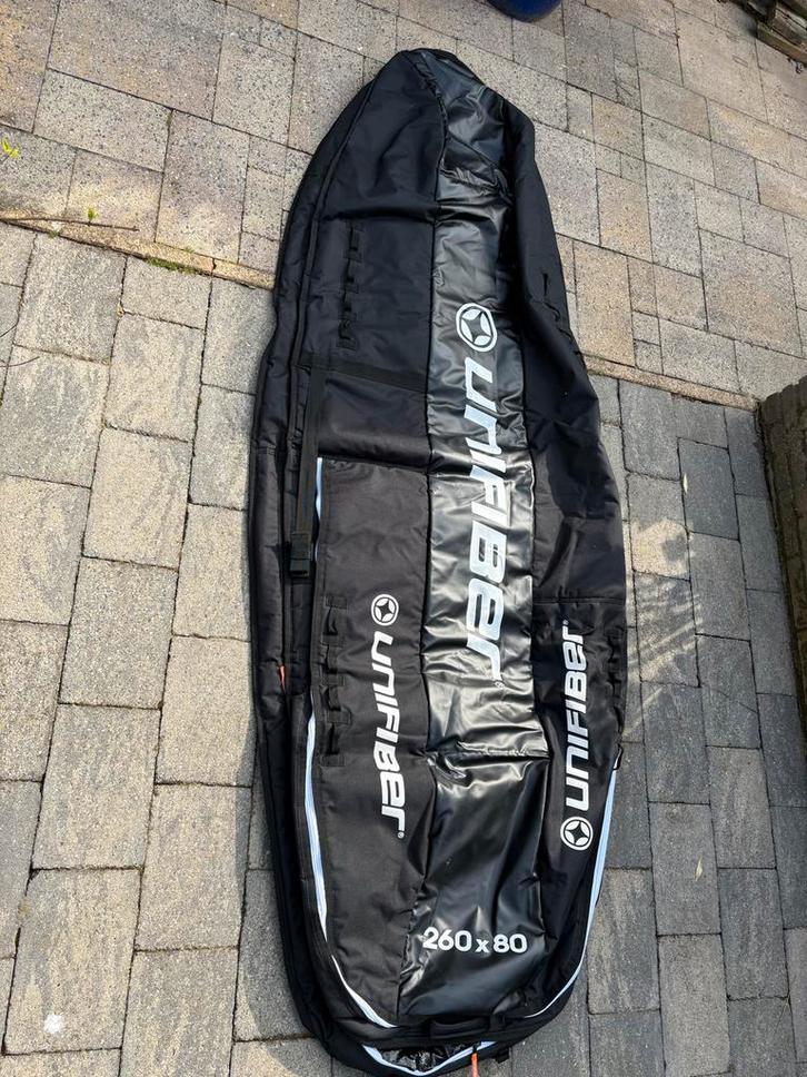 UNIFIBER ROOFRACK BOARD QUIVERBAG 260x80, Watersport en Boten, Windsurfen, Nieuw, Overige typen, 250 tot 300 cm, Met draagtas