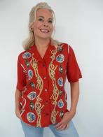 *Abfab Vintage Rode Cupro Blouse M*, Kleding | Dames, Maat 38/40 (M), Ophalen of Verzenden, Zo goed als nieuw, Kellermann of Scandinavia