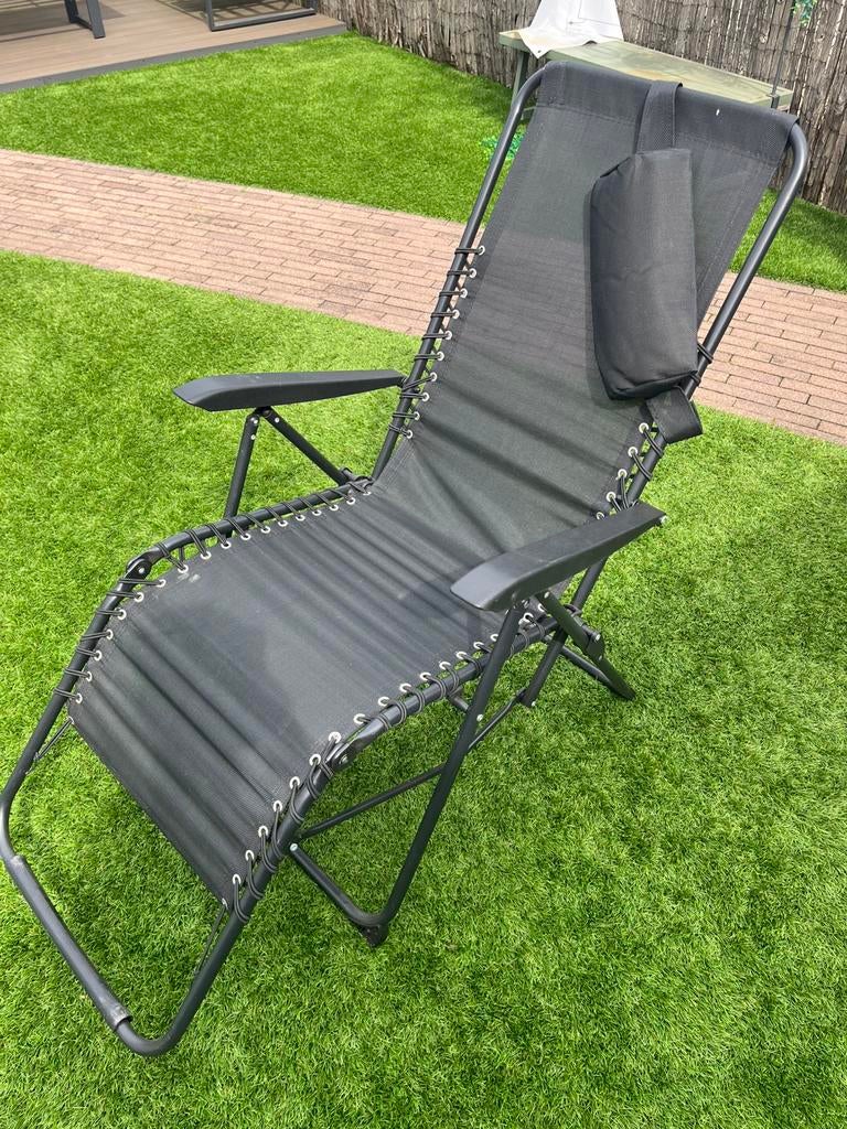 Ligbed tuin lichtgewicht stoel tuinstoel, Tuin en Terras, Ligbedden, Ophalen of Verzenden, Zo goed als nieuw, Aluminium