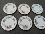 6 ontbijtborden Royal Albert Fower of The Month puntgaaf, Ophalen of Verzenden, Nieuw, Overige stijlen, Bord(en)