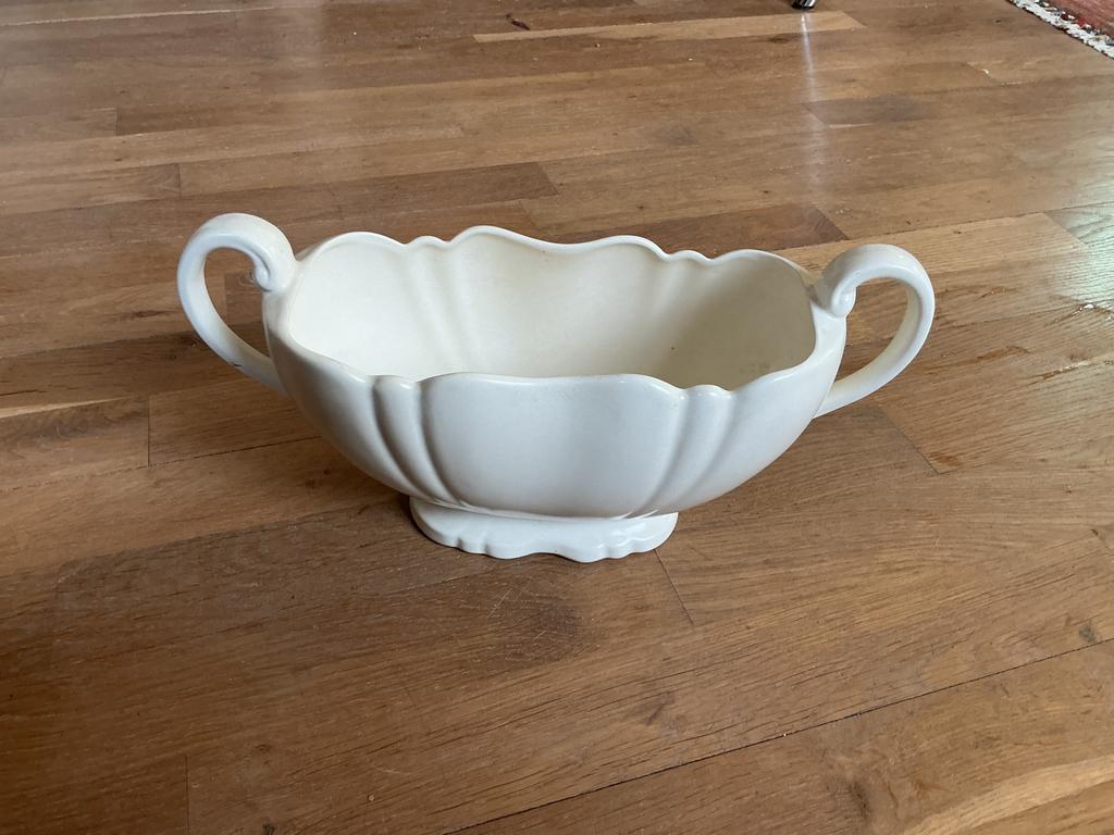 Art deco crèmekleurige plantenschaal Crown Devon, Ophalen of Verzenden