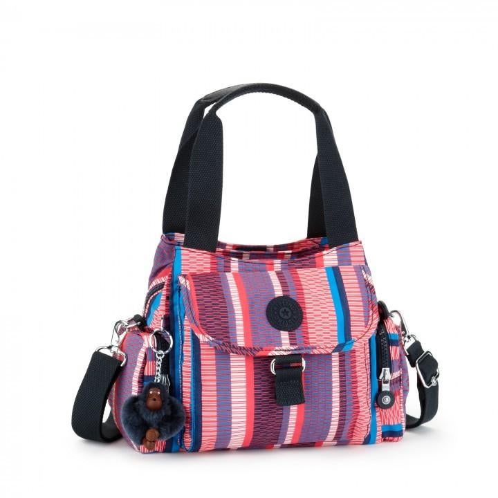 Kipling fairfax Woven Str Pk Pr(nr.20 D1), Ophalen of Verzenden, Zo goed als nieuw, Roze, Schoudertasje