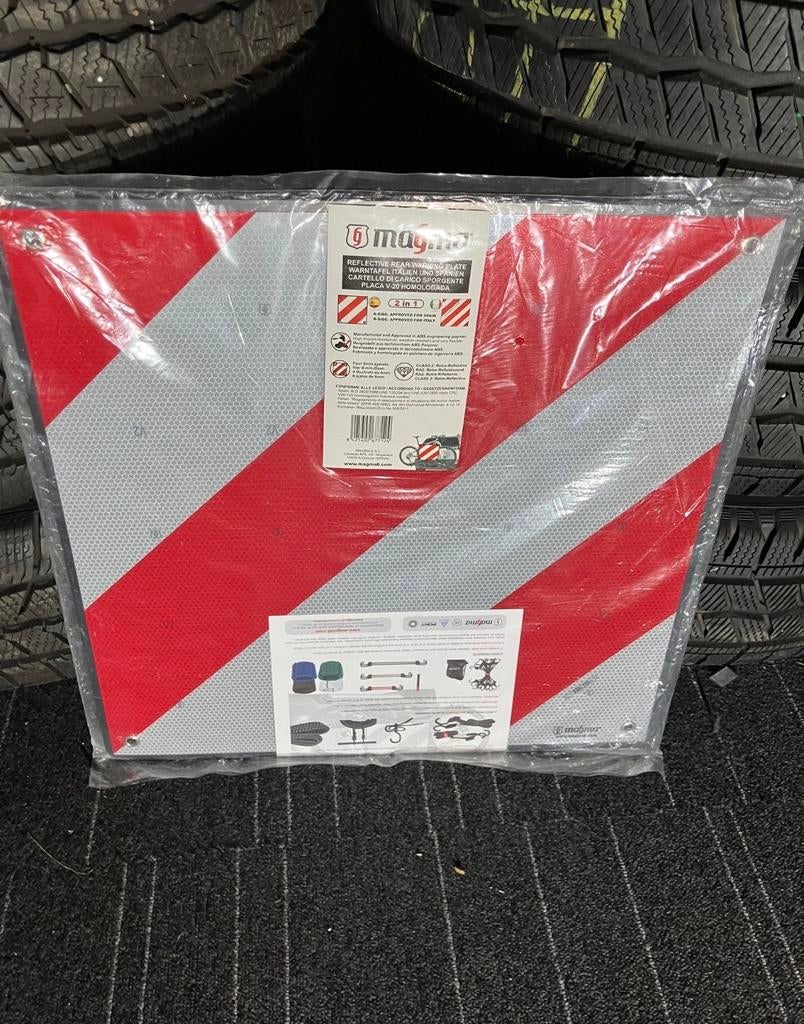 Magma 2-in-1 Waarschuwingsbord Fietsendrager 50x50, Ophalen of Verzenden