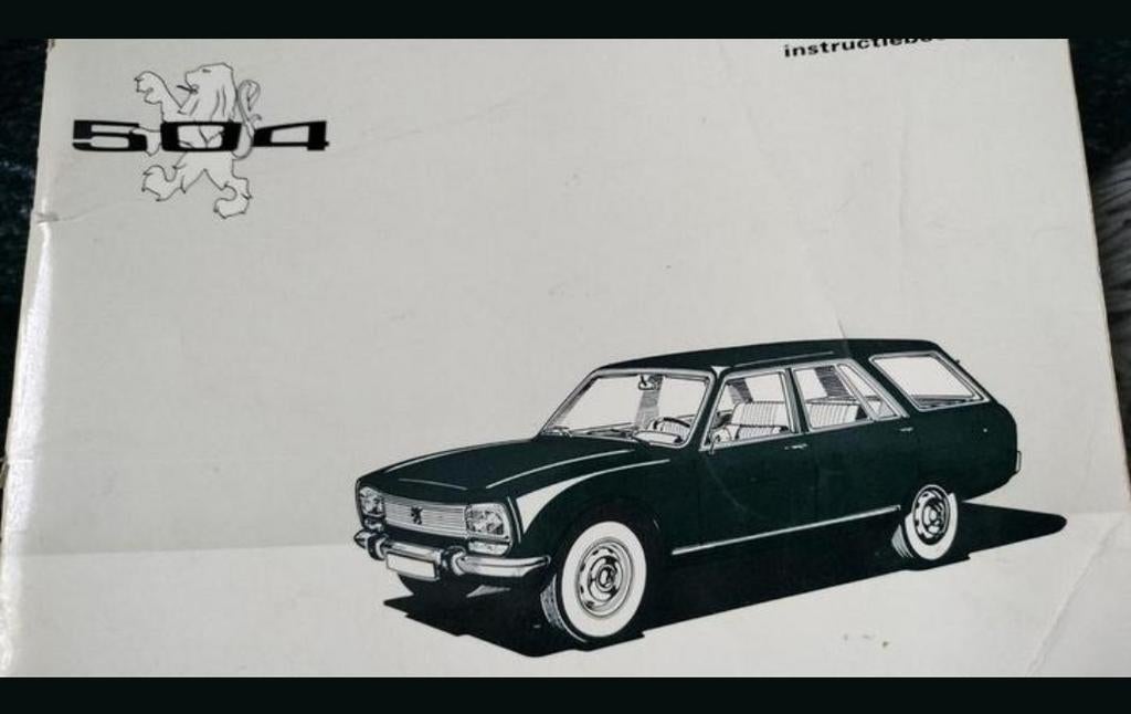 PEUGEOT 504 familiale station. instructieboekje nederlands, Ophalen of Verzenden