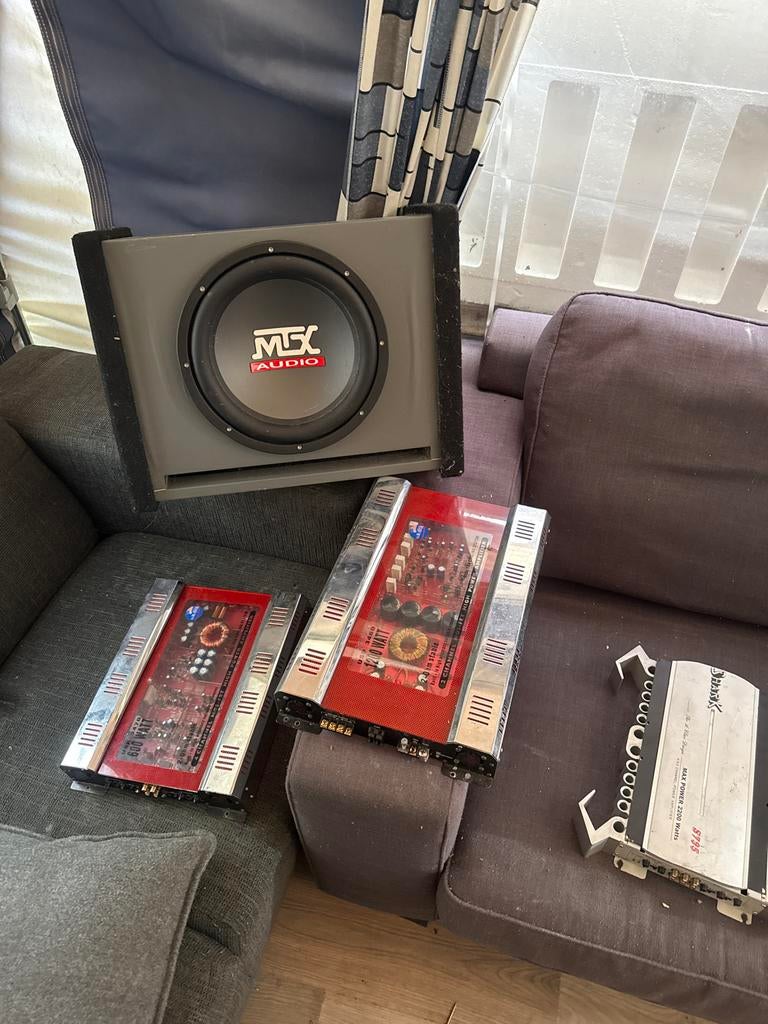 Set MSX Audio Subwoofer en Versterkers (3 stuks), Ophalen of Verzenden, Gebruikt, Universele onderdelen