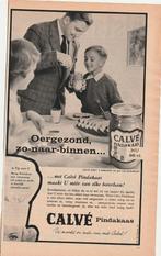 Retro reclame 1960 Calvé pindakaas jongetje kijkt blij, Verzamelen, Retro, Verzenden, Overige typen