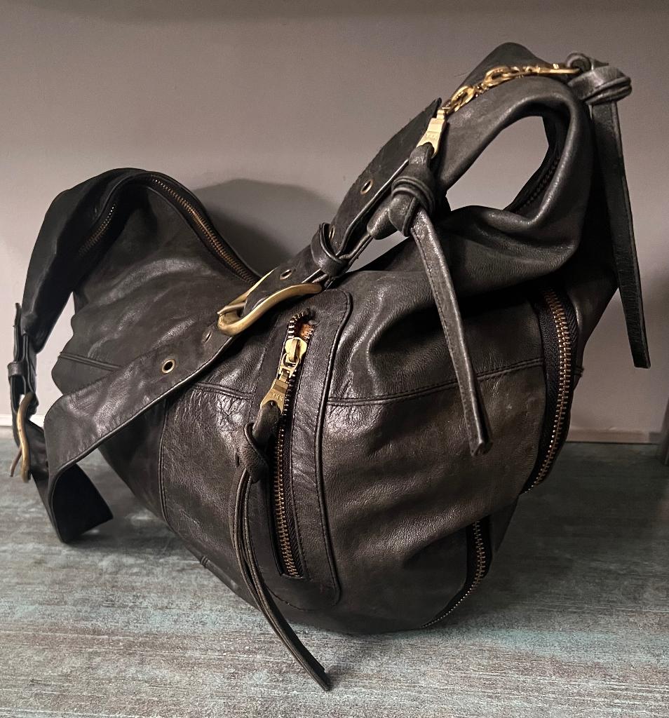 FAB. Leren schoudertas/buideltas., Sieraden, Tassen en Uiterlijk, Tassen | Damestassen, Ophalen of Verzenden, Zo goed als nieuw