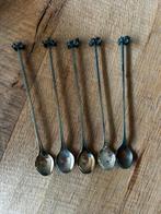 5 antieke verzilverde coctaillepels met oude auto, Antiek en Kunst, Ophalen of Verzenden