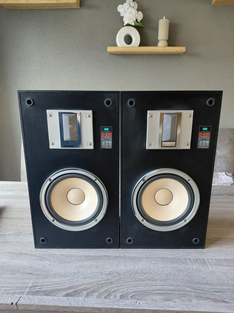 Sansui S-410 Speakers - Goed Geluid, Lichte Gebruiksporen, Gebruikt, Minder dan 60 watt, Front, Rear of Stereo speakers, Ophalen