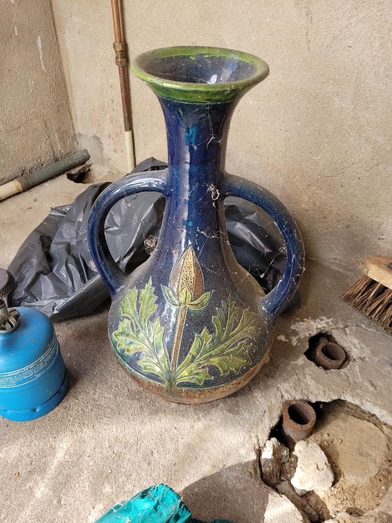 antieke grote vaas, Ophalen