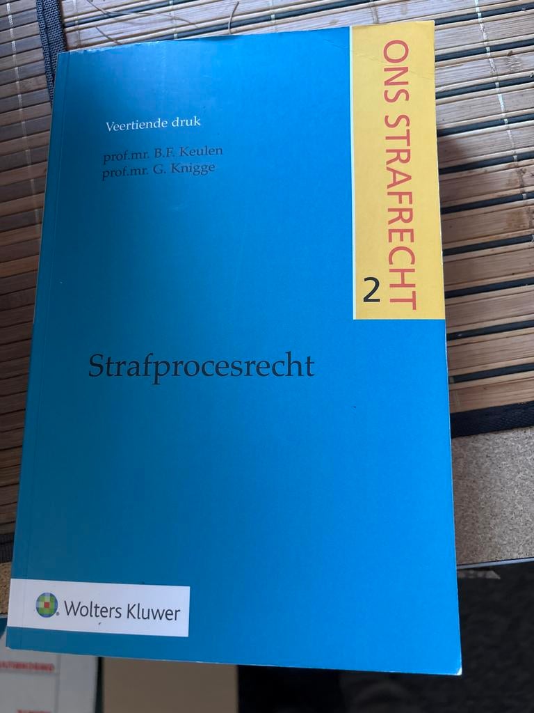 Ons Strafrecht 2: Strafprocesrecht - Veertiende druk, Ophalen of Verzenden, Gamma, Gelezen, WO