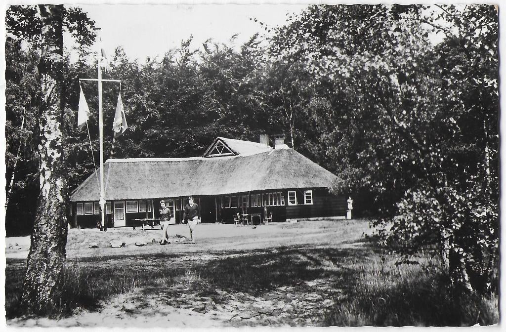 Kamp Hulshorst Harderwijk oude gelopen Ansichtkaart B3098, Ophalen of Verzenden, 1960 tot 1980, Ongelopen, Gelderland