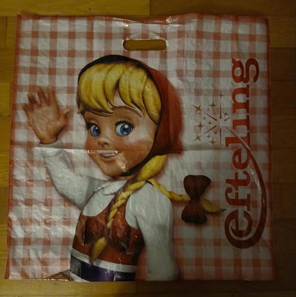 Efteling Plastic Tas Roodkapje En De Wolf Vintage, Ophalen of Verzenden, Gebruikt, Overige typen