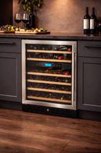 Wijnkoelkast onderbouw 150L, 2 zones, goede conditie, Ophalen, Gebruikt, 15 tot 25 flessen, Metaal