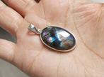 925 zilveren hanger met natuurlijke paarse Labradoriet steen, Sieraden, Tassen en Uiterlijk, O.T., Paars, Nieuw, Ophalen of Verzenden