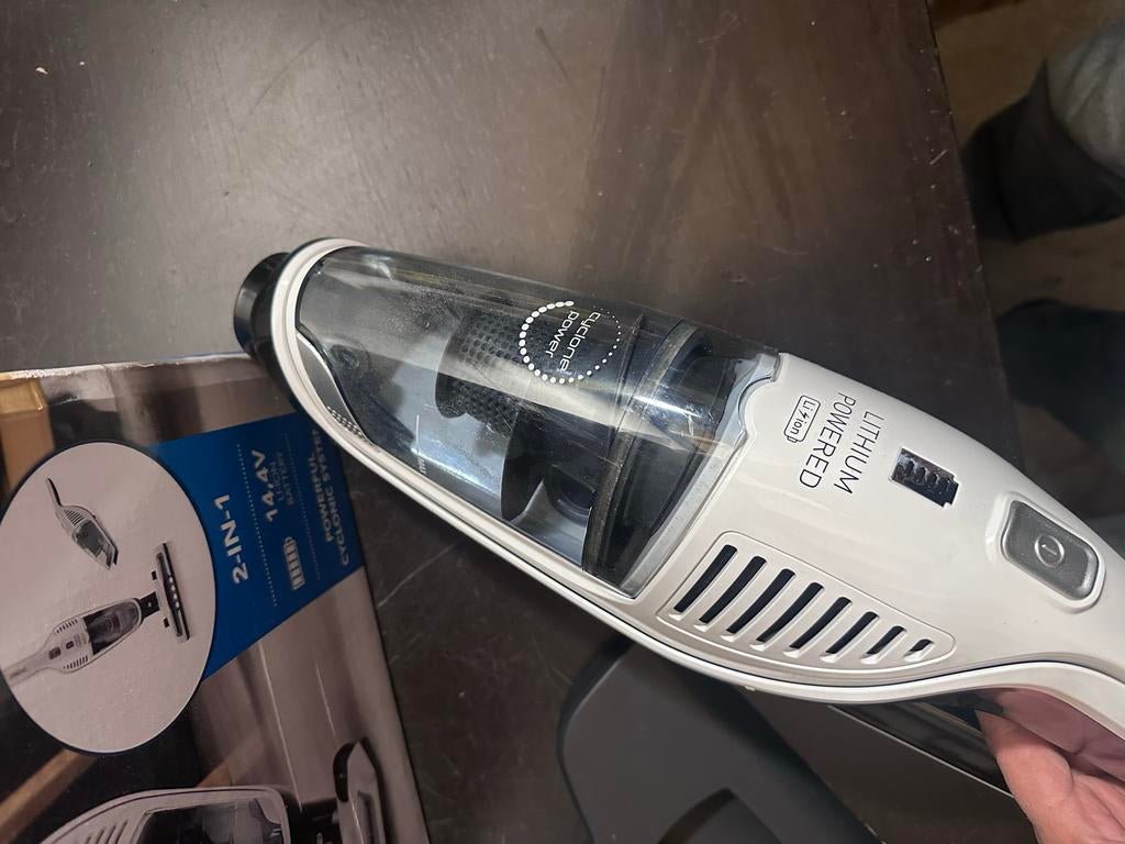 Domo DO217SV 2-in-1 Kruimel- en Steelstofzuiger 14.4V, Witgoed en Apparatuur, Stofzuigers, Ophalen of Verzenden, Zo goed als nieuw