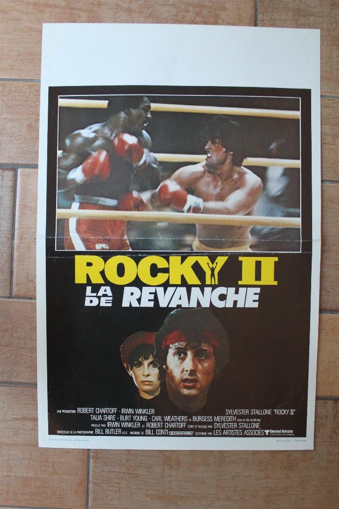 filmaffiche Sylvester Stallone Rocky 2 filmposter, Rechthoekig Staand, Ophalen of Verzenden, Zo goed als nieuw, A1 t/m A3