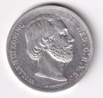 2 1/2 Gulden 1869 Zeer Fraai, Koning Willem III, Verzenden, Zilver, Losse munt