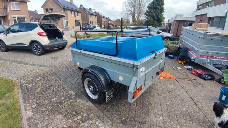 Bagagewagen met deksel en velgen, Auto diversen, Aanhangers en Bagagewagens, Gebruikt, Ophalen