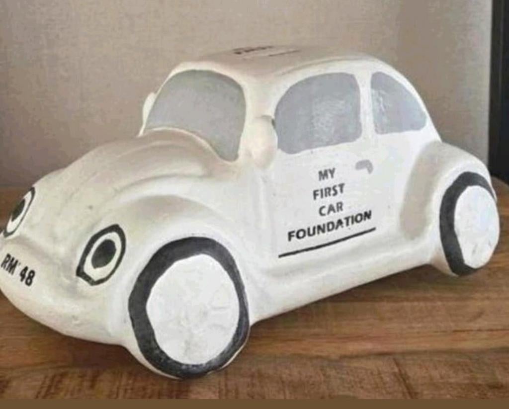 Riviera Maison 'My First Car' spaarpot, Ophalen of Verzenden, Zo goed als nieuw, Steen, Aardewerk of Keramiek, Vervoermiddel