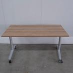 Verrijdbare klaptafel, 140x80cm, Havanna blad, Grijs BR103, Gebruikt, -, Verzenden, -
