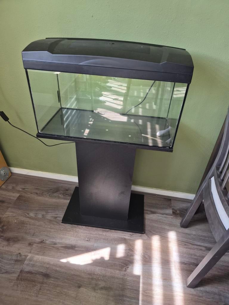 Aquarium met zwarte standaard 60x30x30 cm 54L, Dieren en Toebehoren, Vissen | Aquaria en Toebehoren, Ophalen, Gebruikt, Leeg aquarium